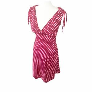 Pin Up Couture Red and white Polka Dot Dress Size Small